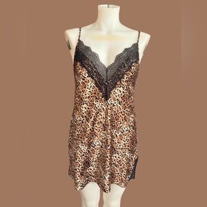 Victoria’s Secret Leopard Print Satin Slip Dress